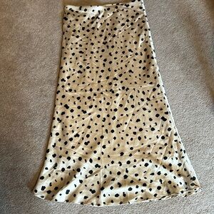 Spotted Pink Lily Silk Skirt